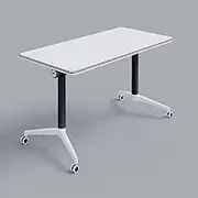 Exquisite Portable Folding Conference Table with Flip Top and Silent Wheels Waterproof Foldable Meeting Table for Office Meeting Room Classroom 39.4x15.7x29.1 Black.