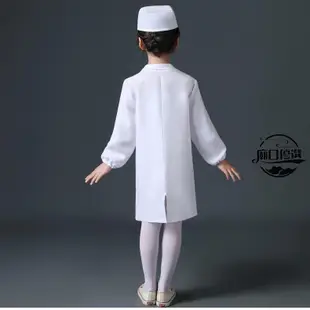 品質好貨 兒童醫生護士套裝科學實驗白大褂服裝3-6歲職業過家家角色扮演服護士服醫師袍醫生服藥師服實驗袍實驗衣實習服兒童白