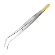 Angular Tweezers, Serrated Tip with a Slip Resistance Texture, 1/Pk.