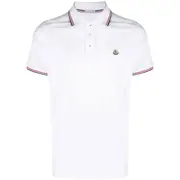 [Moncler] Moncler Cotton Polo Shirt M WHITE/WHITE