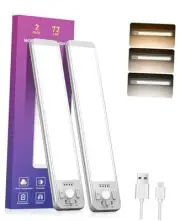 Under Cabinet Lighting,72 LED 2200mAh Rechargeable Motion Sensor Light Indoor,