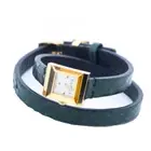 NWT GUCCI G-Frame Snake Leather Double Green Strap Women Bee Watch YA128525 Box