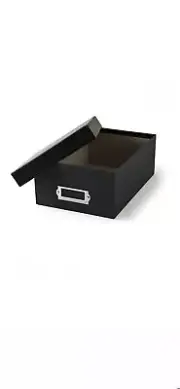 acid free photo / Coin storage box Black simply tidy new 11.2 x 7.8 x 4.5