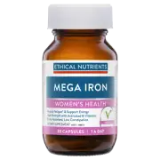 Ethical Nutrients Mega Iron with Activated B Vitamins 30 Capsules Vegan Women's