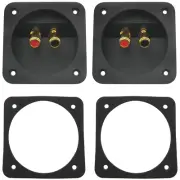 Speaker Box Terminal Cup 2PCS 80X80Mm 2 Way Speaker Box Terminal Binding Post Sq