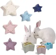 Yitexin 5 PCS Star Stacking Cups for Rabbits, Colorful Rabbit Enrichment Toys, Bunny Toys for Rabbits Indoor, Nesting Cups for Guinea Pig Chinchilla Hiding Food and Playing