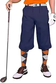 Navy Microfiber Golf Knickers (Plus Fours) for Men