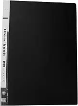 SECFOU Clear Plastic Presentation Book with File Folder for Artwork Music Sheets and Documents Lightweight Organizer for Home School and Office Use