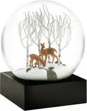 Deer in the Woods Snow Globe - Winter Decor, Collectible Gift Idea