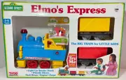 NIB Vintage Elmo Express Big Train Engine & Cars Set 9391 Sesame Street Tyco