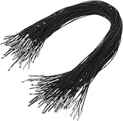 ULDIGI 100 Pcs Elastic Cord Mask Elastic Straps for Hats Elastic Hat Fasteners Elastic Band for Party Hat Elastic Ropes for Home Soft Elastic Band Rope Elastic Loop Black Polypropylene