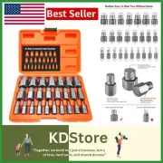 Easy Out Bolt Extractor Tool Kit - 25 Hex Head Sizes - Perfect Father's Day Gift