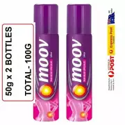 2 Bottles x 50g MOOV Spray- Relieves Muscle Pain- Ayurvedic Pain Relieve Spray