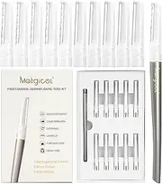 Dermaplaning Razor for Face - 10 Blade Refills, Dermaplaning Tool for Face Help Exfoliate and Smooth Skin, Easy-to-Use Facial Razors, Eyebrow Razor & Peach Fuzz Removal for Beauty