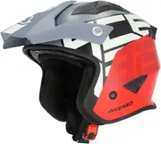 Acerbis Jet Aria Graphic Jet Helmet, grey-red, Size XL for Men Grey Red