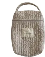 Diaper Caddy Organizer, Diaper Bag Nursery Cotton Quilted Diaper Caddy, Soft Multi-Purpose Diaper Organizer Portable Diaper Stacker for Pacifiers