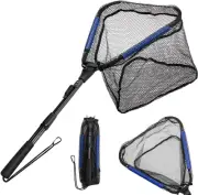 Floating Fishing Net, Fishing Landing Net with Collapsible Telescopic Pole Handl