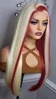 New Long Straight 13x4 Free-Part Lace Frontal Wig 613 Blonde Red HD Womens Hair