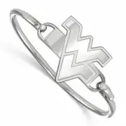Sterling Silver Rh-plated West Virginia University Bangle
