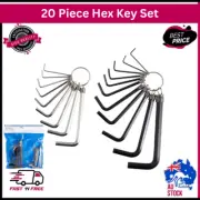 20 Piece Hex Key Metric and Imperial Allen Alan Allan Key Set Tools Kit AU