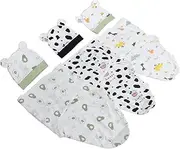 Kisangel 3 Sets Baby Swaddle Blanket with Hats Nursery Sleep Swaddle Soft Newborn Sacks Wrap Swaddling Blankets Cloth for Baby Boys Girls