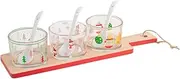H+H 7-Piece Christmas Aperitif Set Bamboo Base 28 x 8 cm