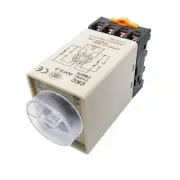 AH3-3 0-60 Minutes 8 Pin Housing Delay Timer Time Relay 110VAC + Base