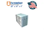 Filters Fast 4 Inch MERV 8 Air Filters 3 Pack FF4M8 20x24x4