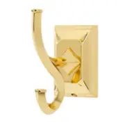 Alno A7999-PB/NL Geometric Bath Universal Robe Hook Unlacquered Brass