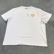 Sergio Tacchini Shirt Mens 4XL XXXXL Graphic Tee White Beige Spell Out ag4534