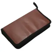 80-Discs Portable Leather Storage Bag Zippered Storage Case for CD DVD Hard3818