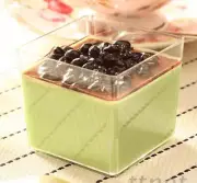 10pcs Plastic Mini Dish Mousse Dessert Bowl Cup Square Container Catering MY5550