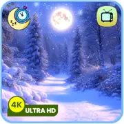 Magical Christmas Snowfall Scenes, Festive Winter Glow Screensaver & Peaceful Snowflake Sounds + Sleep Timer