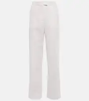 [Aya Muse] Aya Muse Polaris wide-leg linen and cotton pants AU 14 white