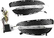 LED DRL Daytime Running Light Front Fog Lamps with Turn Signal Accessories Compatible With MERCEDES Benz W212 E-Class 2013 2014 2015