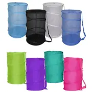 Laundry Basket Pop Up Barrel Hamper Collapsible Breathable Mesh Bag 8 Colors