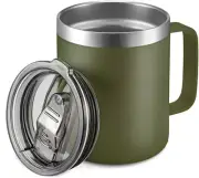 12Oz Stainless Steel Insulated Coffee Mug with Handle, Double Wall Vacuum Travel