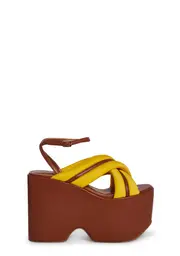 [Lemon Drop by Privileged] Keegan Platform Wedges