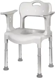 DJMed 3-in-1 Commode Chair, Shower Chair, Over Toilet Frame