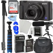 Sony ZV-1 20.1MP/4K Compact Vlog Digital Camera - 14PC Accessory Vlogging Bundle