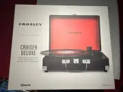 New Crosley Black Cruiser Deluxe Portable Turntable
