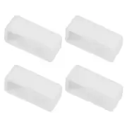 Watch Band Strap Loops Silicone for 18mm Width Watch Band, White 4 Pcs