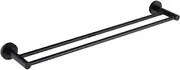 Decaura Double Towel Rail Rack 750mm Holder Bathroom 304 Stainless Steel Wall Mounted Black