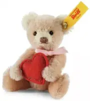 Classic Miniature Pink Teddy Bear with Heart by Steiff - EAN 028915