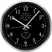 12 Inch Silent Wall Clock Battery Operated Non Ticking Glass Cover Silver Alumin
