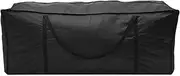 Garden Cushion Storage Bag Outdoor Storage Bag for Patio Cushions with Durable Handles Black (122 * 39 * 55cm)