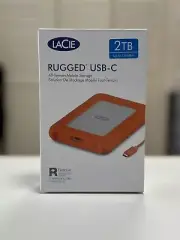 LaCie 2TB Rugged USB-C Portable Hard Drive 1 x USB-C 3.1 Model STFR2000800