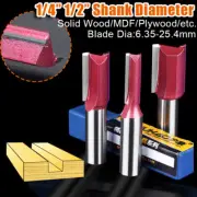 1/4" 1/2" Shank Straight Slot CNC Router Bits 2 Flute Wood MDF Milling Cutting