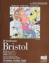 Strathmore 400 Series Bristol, 2-Ply Vellum, 11"x14" Tape Bound, 15 Sheets