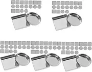 [WEKADRIN] 5sets Aluminum Plate Hourglass Makeup Z Palette Highlighter Empty Magnetic Makeup Pans Square Cosmetic Containers Eyeshadow Palette Mini Contour Stick Lids Neutral Palettes 30pcs*5